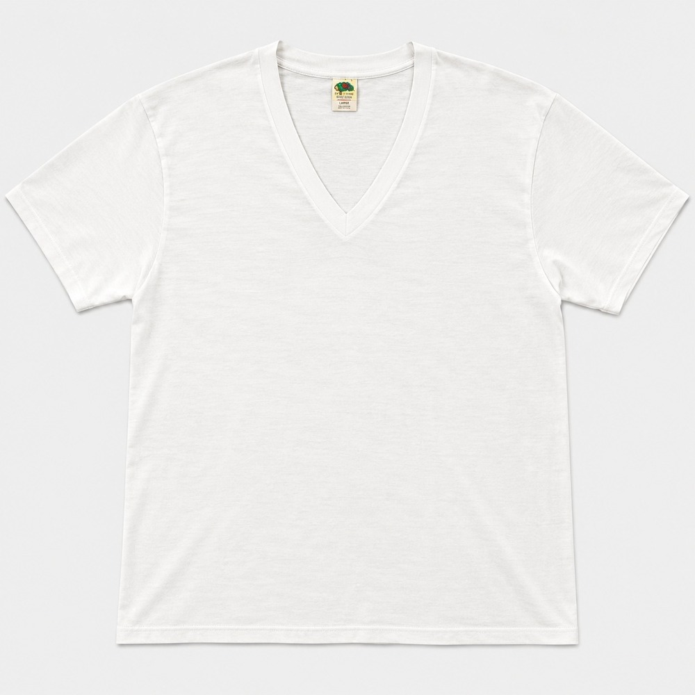Vintage Jockey Mens Large 42-44 White V Neck T Shirt Single Stitch USA Made